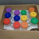 Mason Jars with Handle, 12 Pack 16oz Jar Drinking glasses lid and straw, Cups, Regular Mouth mugs for Iced Coffee, Smoothie, Airtight Lids Food Storage, clear