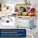 Extra Large Trash Bag Holder Stackable Kitchen Storage Slive, 2 Pack Wall Mounted Pantry Organizers and Storage with Bamboo Top, Garbage Bag Dispenser Under Sink for Laundry Room and Kitchen