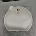 COLLECTIVE HOME - Travel Jewelry Case, Elegant Half-Moon Design with Gold Monogram, Detachable Handle, Personalized Accessory Organizer, Gift for Fashion-Forward Women and Teens (a)