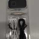 COMSOON Bluetooth Receiver for Car, Noise Cancelling 3.5mm AUX Bluetooth Car Adapter, Wireless Audio Receiver for Home Stereo/Wired Headphones, Hands-Free Call, 16H Battery Life - Black+Silver