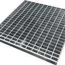 24in B125 Serrated Galvanized Steel Drain Grate (23.6x23.6 in)