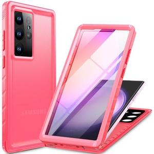 Cozycase for Samsung Galaxy S23 Ultra Waterproof Case - 360 Heavy Duty Full Body Protection/Shockproof/Dustproof/Front and Back/IP68/S 23 Ultra Protective Case with Screen/Camera Protector Slim Pink