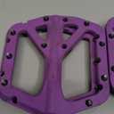 FIFTY-FIFTY Mountain Bike Pedals, Non-Slip MTB Nylon Composite, 9/16" Bicycle Pedals, Lightweight and Wide Flat Platform (Purple)