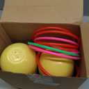 Leitee 27 Pcs Easter Ring Toss Game with Fillable Eggs 2-in-1 Easter Party Family Game Set, 9 Large 6" Colorful Eggs and 18 Toss Rings for Spring Party Carnival Backyard