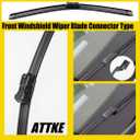 3 Wiper Blades 26" + 14" Front Wiper + 10" Rear Wiper Blades for Chevrolet Trax 2013-2021/Buick Encore 2013-2021/Opel Mokka 2012-2020/OE Original Quality (Pack of 3)