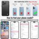 Compatible with iPhone 13 Pro Max 6.7" Wallet Case with Card Holder RFID Blocking for Women Men, Double Magnetic Clasp Kickstand Shockproof Phone Case Fit for iPhone 13 Pro Max, Black