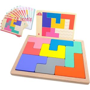 Dementia Activities for Seniors,Wooden Puzzles Gifts,Geometric Cognitive Products & Training Games for Alzheimers Elderly