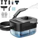 Steam Cleaner, Portable Steam Cleaner for Home with 1800W High Pressure, 15s Heat-Up,1600ML Large Tank, Handheld Steam Cleaner for Cleaning Upholstery, Tile, Car, Bathroom, Grout, Floor (Grey)
