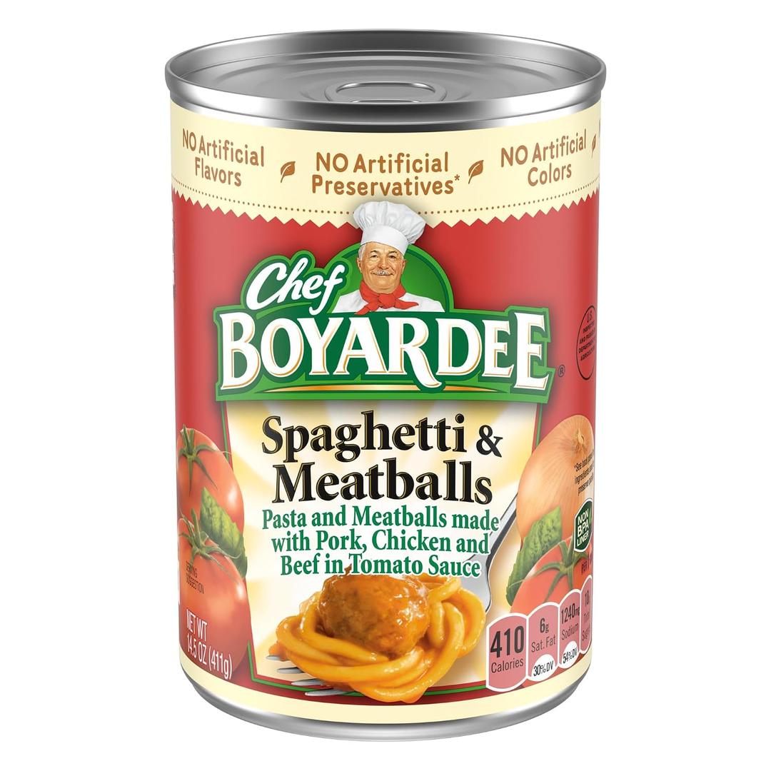 Chef Boyardee Spaghetti and Meatballs, 14.5 oz (EXP 06/06/28)