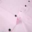 Men's Long Sleeve Button Down Shirts Soft Wrinkle Free Stertch Casual Business Formal Work Dress Shirt (Pink, M)