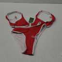 swimall Women's Triangle Bikini Set Sexy Brazilian Sporty Two Piece Swimsuit Cute Bathing Suit,  Small, Red 