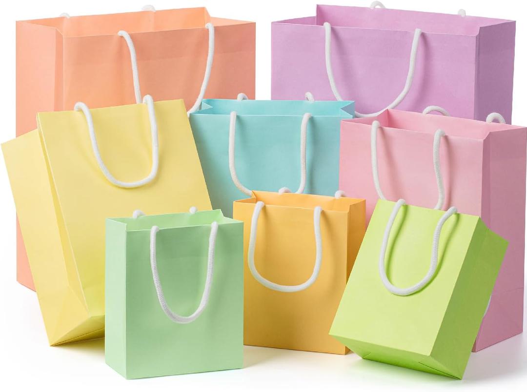 Mr. Pen- Paper Gift Bags with Handles, Assorted Sizes, 8 Pack, Ideal for Gifts, Weddings, Baby Showers, Birthdays, Shopping, Retail Merchandise, Party Favor, Easter Gift Bags
