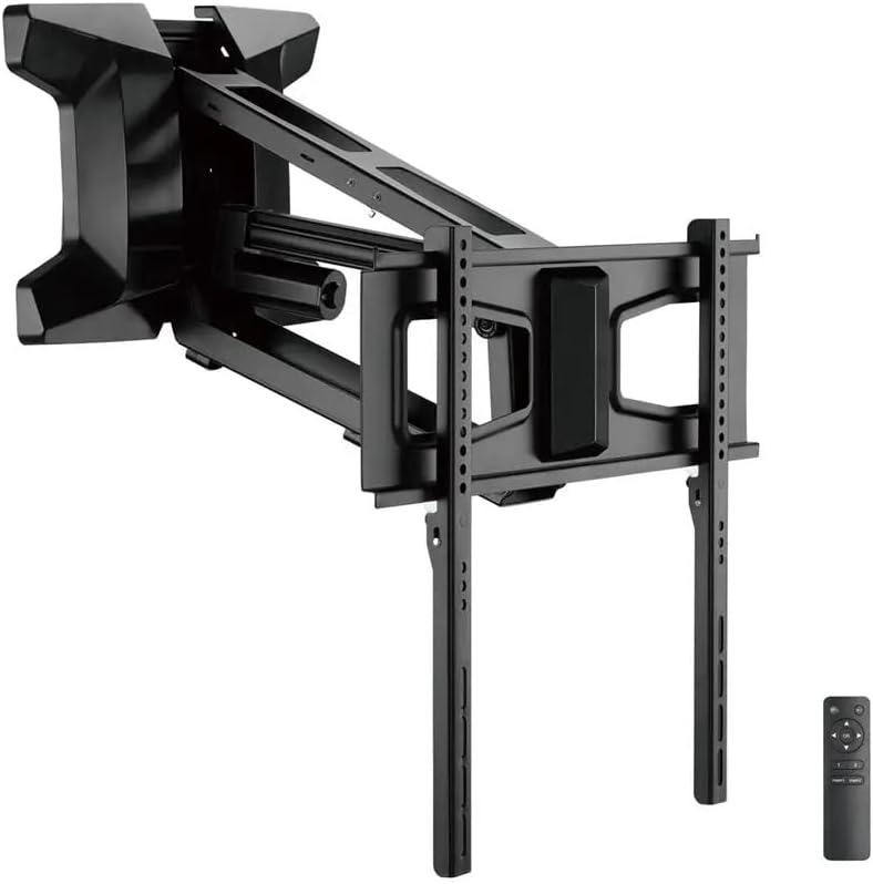 Monoprice Premium Pull-Down Above Fireplace TV Wall Mount Motorized Electric for 37" to 80" TVs up to 77lbs, Max VESA 600x400