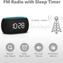 ANJANK Alarm Clock FM Radio with Bluetooth Speaker, Hi-Fi Stereo Sound, 0-100% Dimmer,7 Clolors Night Light, 8 Wake Up Sounds,16-Level Volume, Small Digital Clock with Sleep Timer for Bedroom Bedside