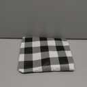 Smiry Round Picnic Tablecloth, Elastic Waterproof Fitted Vinyl Tablecloths for 18"-24" Tables, Flannel Backed Buffalo Plaid Table Cover for Dining, Camping, Outdoor, Black and White