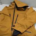 GSOU SNOW Snowboard Jacket Womens Ski Jacket Mens Snow Coat Baggy Waterproof Insulated Winter Hooded Mountain Coats (Large, Coffee)