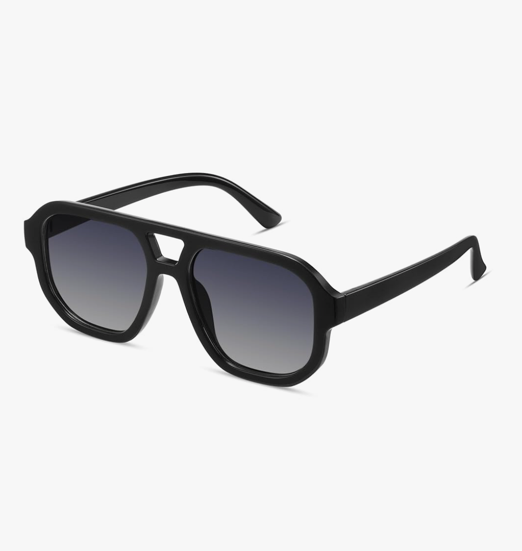 livho Trendy Polarized Square Aviator Sunglasses Women Men Square Eyewear Frame, Retro Sun Glasses for Women Men 2025 Shades