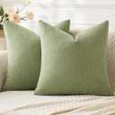 MIULEE Pack of 2 Chenille Decorative Throw Pillow Covers 20x20