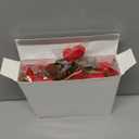 20 Pcs Valentine's Day Crochet Heart Flower Bouquet Handmade Knitted Flowers Bulk with Cards Red Valentine Crochet Flower for Arrangements Floral Bouquet Crafts Decorations Gift for Women Girlfriend