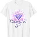 Diamond Girl T-Shirt T-Shirt, Large White