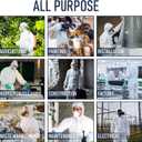 Hazmat Suits Disposable | 10 Pack | Hooded, Heavy Duty, Breathable Disposable Coverall, Painter Suit| 9 Sizes