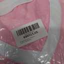 Poroka Girls Short Sleeve Shirt V-Neck Tee with Ribbed Trim Plain T-Shirts Soft Fashion Summer Tops for Girls, 9-10 Years Pink