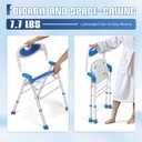 Folding Shower Chair for Elderly and Disabled, Shower Chair for Inside Shower, Foldable Bath Chair for Seniors, Travel Portable Collapsible Shower Seats for Adults