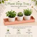 Wesiti Galvanized Tray for Planters, 19.7 Inch Metal Plant Tray, 19.7" x 5.3" x 1.2"