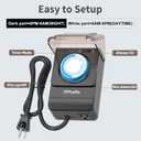 2 x TiFFCOFiO Outdoor Timer Outlet Waterproof, 24 Hour Mechanical Light Timer Outdoor, 2 Grounded Outlets for Home and Garden, 15A 1/2HP, Heavy Duty, ETL Listed (15 Min Interval)