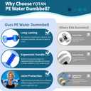 YOTAN Water Dumbbells Set, 2 PCS Water Weights for Pool Exercise, Pool Weights for Water Exercise Resistance, Aquatic Exercise Equipment for Aqua Therapy, Pool Fitness, Weight Loss