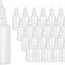 100PCS 30ml Plastic Empty Liquid Dropper Bottles with Caps 1oz Refillable Ldpe Plugs Essential Oil Bottle Container Empty Squeezable Liquid Dropper Bottle for Travelers