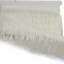 Chainette Fringe Trim 5 Yard x 4 Inches Fabric Trims Tassel Sewing for DIY Decoration Clothes Accessories Latin Wedding Dress (Cream)