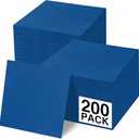 Cocktail Napkins Disposable, Royal Blue Beverage Napkins Soft and Absorbent Paper Napkins for Dinner, Party, Wedding, Or Every Day Use, 5” x 5” 2 Ply Party Napkins, Pack of 200 - By Amcrate