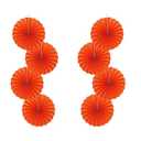 Orange Birthday Party Decorations, DIY Orange Paper Fans Hanging Decoration,12in Halloween Paper Fans, Halloween Decor, Fox Birthday Decorations Events Accessories 30 Color DIY Set (Orange)