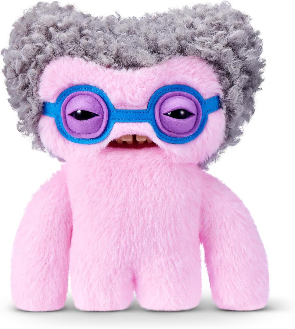 Fuggler Old Fogies 9-Inch Plush Toy (Squidge) by ZURU  Funny Ugly Monster Stuffed Animal with Human-Like Teeth, Collectible Plush for Kids, Tweens, Teens, Adults & Weird Toy Lovers