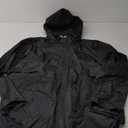 Avoogue Women's Long Raincoat with Hood Outdoor Lightweight Windbreaker Rain Jacket Waterproof (X-Large, Black)