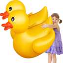 Hungdao 2 Pack 4 Feet Giant Inflatable Duck Huge Rubber Duck Large Blow up Pool Float for Summer Beach Swimming Pool Carnival Birthday Party Parade Decoration (Yellow)