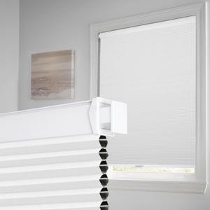 Homedemo No Drill No Tools Blackout Cellular Shades Cordless, Honeycomb Blinds for Window, Easy Install No Screws Thermal Insulated Noise Reduction Cellular Blinds for Home (White, 23" W x 64" H)
