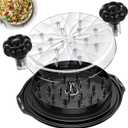 Chicken Shredder Tool Twist Large - 10'' Pro Meat Shredders for Chicken Breast,Visible Kitchen Gadgets Grinder Machine with Brush,Strong Anti-Slip Strip,Ergonomic Handle,BPA Free (Black)