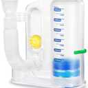 Incentive Spirometer Adult, Lung Exerciser Device, Breathing Trainer - 6000ML Inhale Volume Measurement, Equipped with Ball Flow Rate Indicator & Scale Indicator