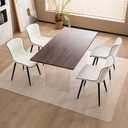 Vicwe Area Mat for Hard Floor, 4.75'7' Clear Area Rug for Home, PVC Non-Slip Floor Protector for Dining Room, Large Anti-Scratch Floor Mats for Kitchen,Laundry Room
