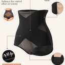 Tummy Control Shapewear Panties for Women Body Shaper Underwear Seamless Shapewear Panty Girdle (Black, XXXL)