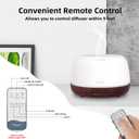 SEEDSEEL 300ML Essential Oil Diffuser,Aromatherapy Diffuser with Remote Control, 7-Color LED Light and 4 Timers,Quiet Auto-Off for Bedroom, Home,Office