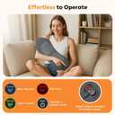 Smooth Triple Fusion 3-in-1 Lumbar Pillow Back Massager with Heat, Vibration & Traction Rechargeable Cordless for Deep Tissue Pain Relief & Relaxation at Home & Office Gift Idea