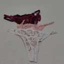 Murimia Thongs for Womens Sexy Lace No Show Underwear Breathable T-Back G String Thongs Panties 4 Pack Size L