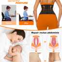 Women Waist Trainer Cincher 3 Straps - Tummy Control Sweat Girdle Workout Slim Belly Band for Weight Loss (Black, L)