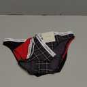 Calvin Klein Women's Carousel Logo Cotton Stretch Bikini Panties, 3 Pack (Large, Black/Obsess/Dunn Plaid Black)