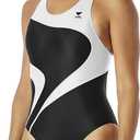 TYR Sport Girl's Alliance T-Splice Maxfit Swimsuit, Black/White, 30US