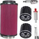 7080595 Air Filter and 2520799 3084963 Oil Filter Fit for Polaris Sportsman 335 400 450 500 550 EFI HO Magnum 325 500 Trail Blazer 330 Trail Boss 325 330 Expedition 425 325 ATP 500
