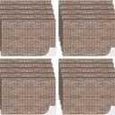 Flutesan 12 Pcs Miniature Dollhouse Wallpaper and Flooring Peel and Stick Mini DIY Self Adhesive Dollhouse Accessories 8.27 x 11.69 Inch (Gray Clinker)